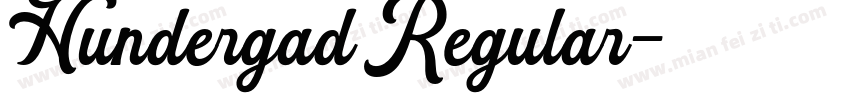 Hundergad Regular字体转换